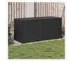 fekete polyrattan kerti tárolóláda 283 L