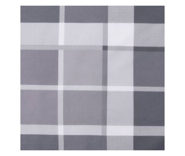 4 db szürke kockás oxford szövet alacsony háttámlájú székpárna