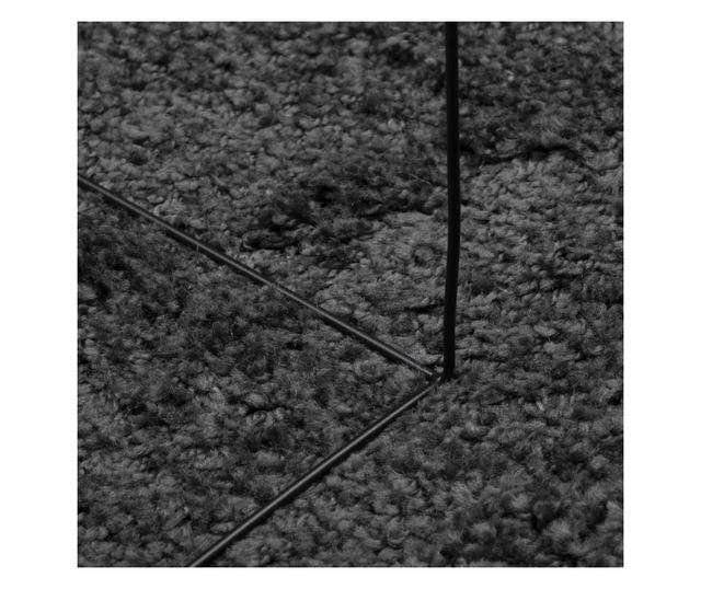 PAMPLONA antracit magas szálú bolyhos modern szőnyeg 160x160 cm