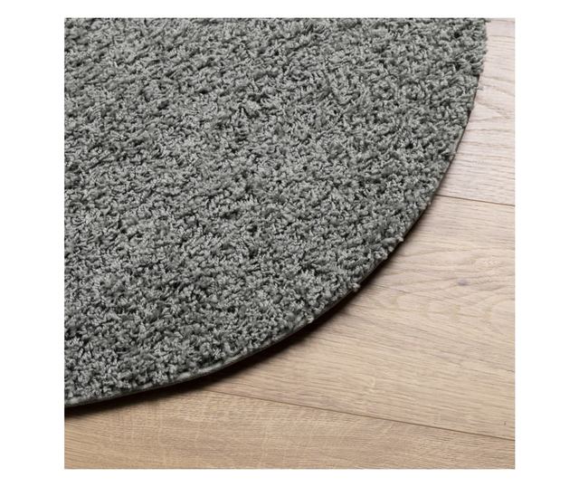 PAMPLONA zöld magas szálú bolyhos modern szőnyeg Ø 120 cm