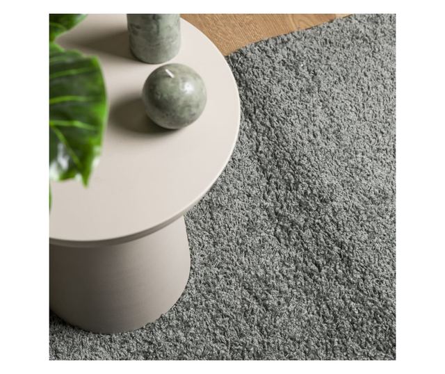 PAMPLONA zöld magas szálú bolyhos modern szőnyeg 60 x 110 cm