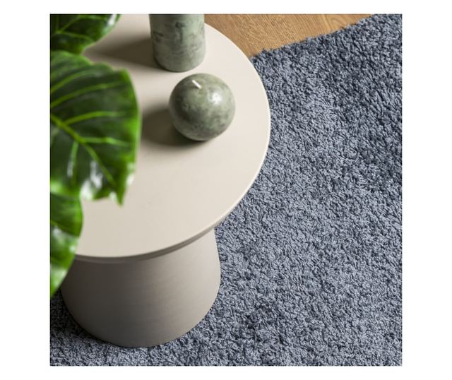 PAMPLONA kék magas szálú bolyhos modern szőnyeg 80 x 200 cm