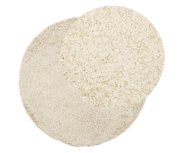 PAMPLONA arany magas szálú bolyhos modern szőnyeg Ø 80 cm