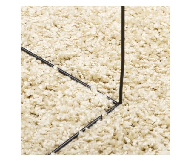 PAMPLONA arany magas szálú bolyhos modern szőnyeg Ø 80 cm