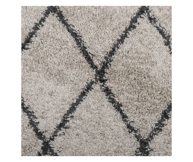 PAMPLONA bézs és antracit bolyhos modern szőnyeg 160 x 230 cm