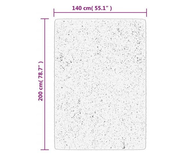 HUARTE antracit rövid szálú puha és mosható szőnyeg 140x200 cm