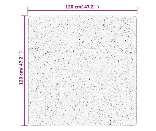 PAMPLONA bézs és antracit bolyhos modern szőnyeg 120 x 120 cm