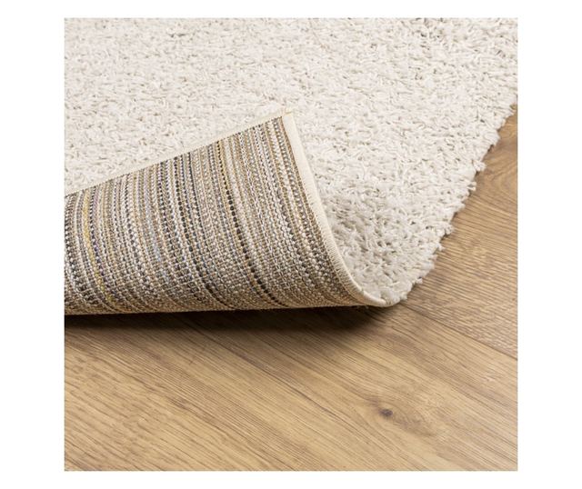 PAMPLONA krémszínű magas szálú bolyhos modern szőnyeg 60x110 cm