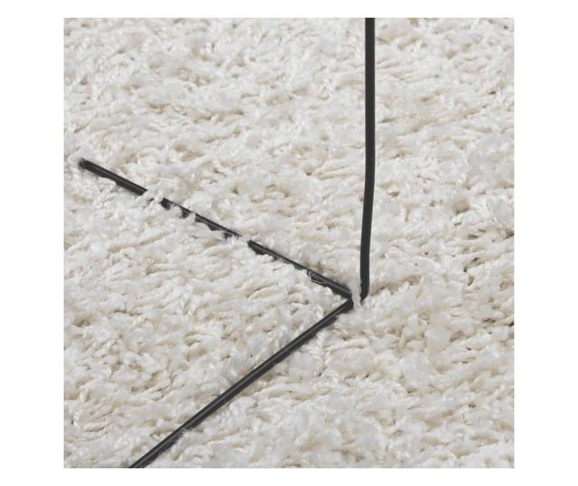 PAMPLONA krémszínű magas szálú bolyhos modern szőnyeg 60x110 cm