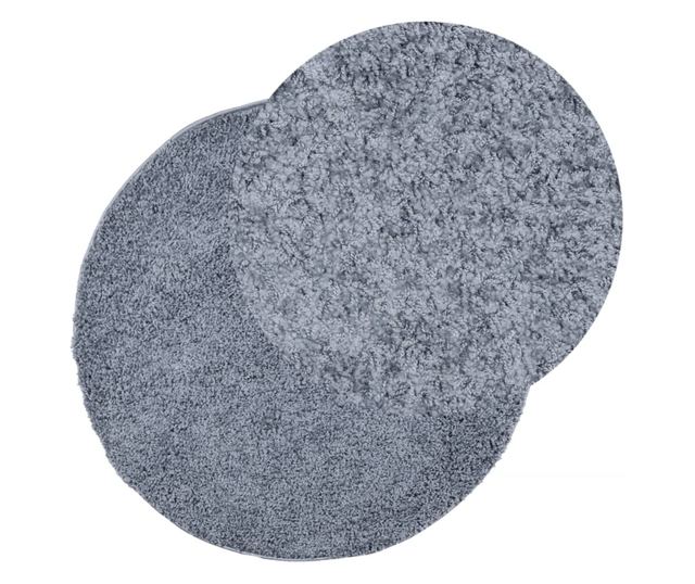PAMPLONA kék magas szálú bolyhos modern szőnyeg Ø 100 cm