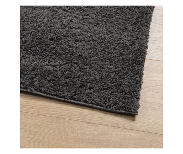 PAMPLONA antracit magas szálú bolyhos modern szőnyeg 80x200 cm