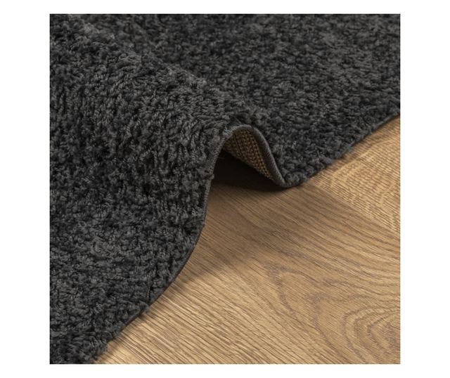 PAMPLONA antracit magas szálú bolyhos modern szőnyeg 160x160 cm