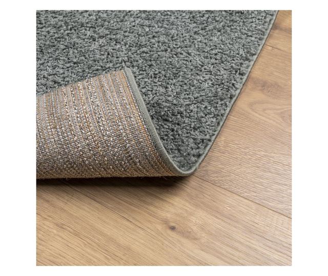 PAMPLONA zöld magas szálú bolyhos modern szőnyeg 60 x 110 cm