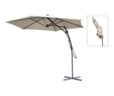 ProGarden Umbrelă de soare suspendată, gri taupe, 300 cm
