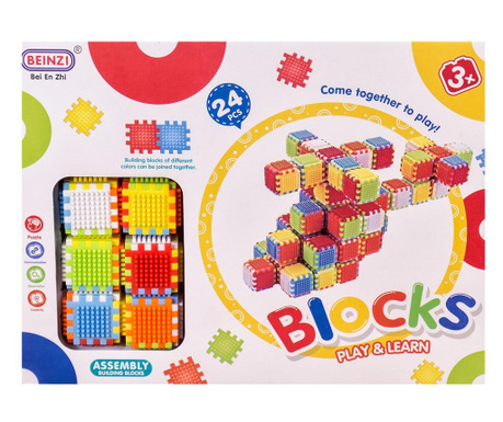 Детски конструктор кубчета (24 елемента) EmonaMall - Код W3047
