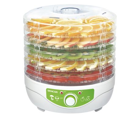 Sušilnik za sadje SENCOR SFD 790WH, 250W, 5 pladnjev za sušenje, bela barva - Koda G5478.