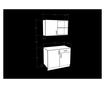 Bucatarie haaus Liz, Stejar Sonoma Inchis/Alb, L 100 cm thumbnail 3