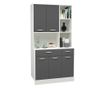 Bufet haaus Hugo, Antracit/Alb, 100 x 44 x 188 cm