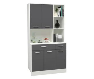 Bufet haaus Hugo, Antracit/Alb, 100 x 44 x 188 cm