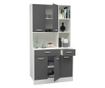 Bufet haaus Hugo, Antracit/Alb, 100 x 44 x 188 cm