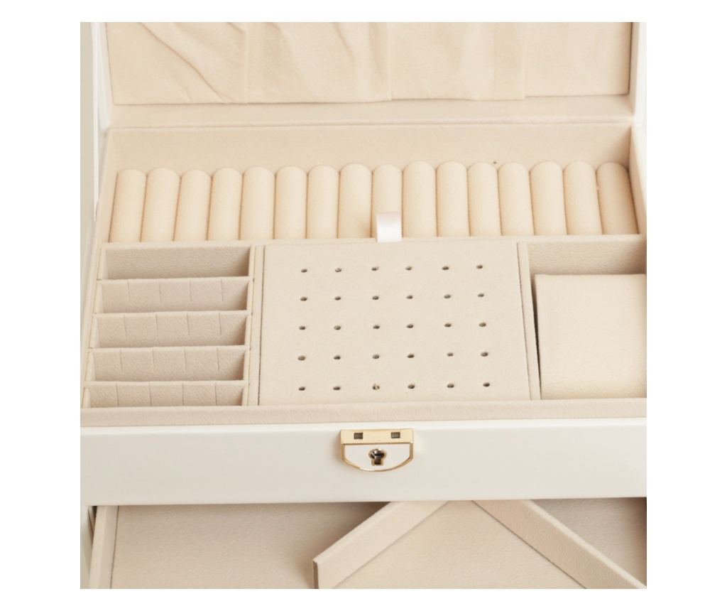 Cutie pentru bijuterii, PAMI, JB-0923-23-3, 23x17x14 cm, Alb - 4
