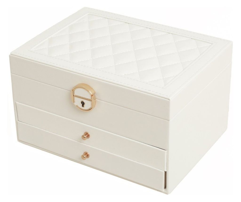 Cutie pentru bijuterii, PAMI, JB-0923-23-3, 23x17x14 cm, Alb - 5