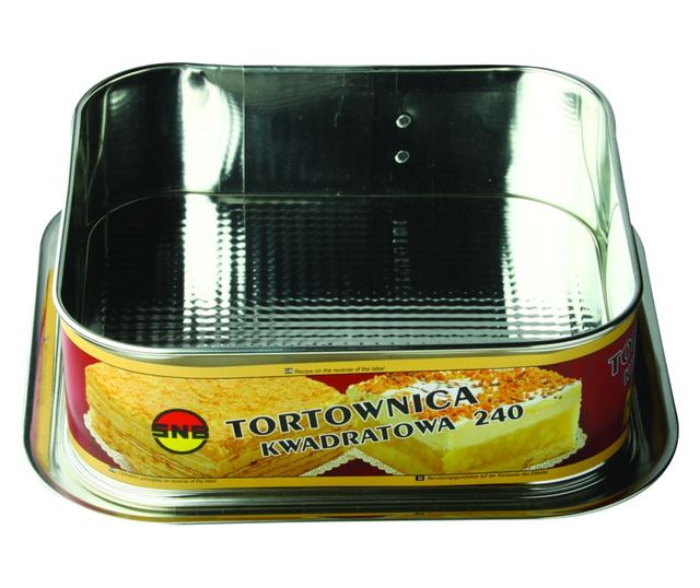 Forma tort 24x24x8cm, baza detasabila texturata, SNB