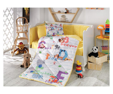 Детски спален комплект ALFABE 4 части, памук и поликотън