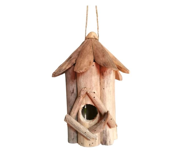 Casuta pentru pasarele, din lemn - 22 cm