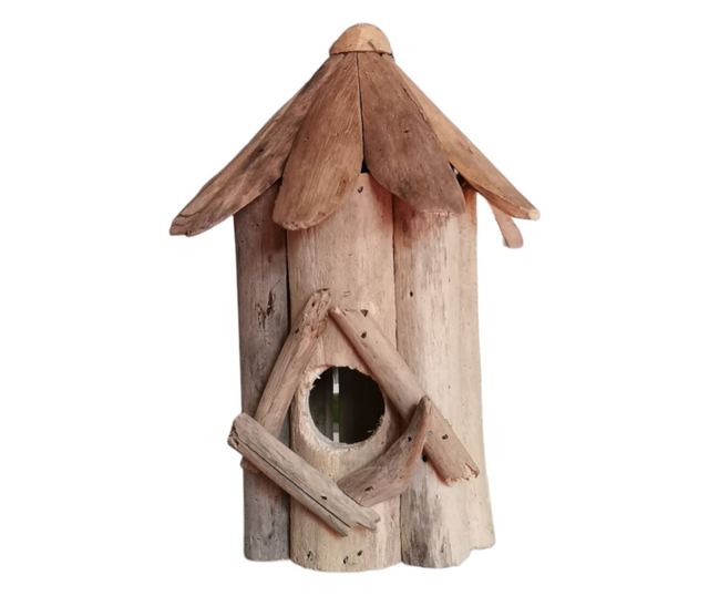 Casuta pentru pasarele, din lemn - 22 cm
