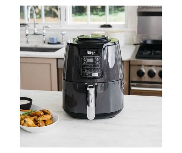 Friteuză cu aer cald NINJA AF100EU, 1550W, 3.8L, 4 funcții, Fără BPA, Negru/Gri