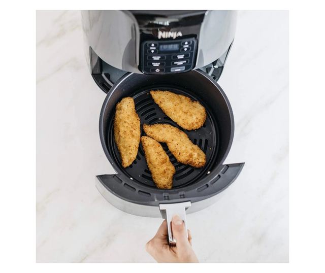 Friteuză cu aer cald NINJA AF100EU, 1550W, 3.8L, 4 funcții, Fără BPA, Negru/Gri