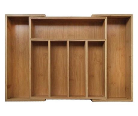 Бамбуков разделител за прибори Kinghoff KH 1218, 52 x 31.5 x 5см, Кафяв