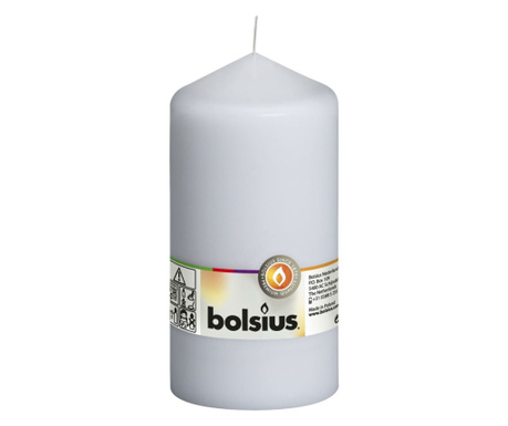 Bolsius Lumânări bloc, 8 buc., alb, 150x78 mm