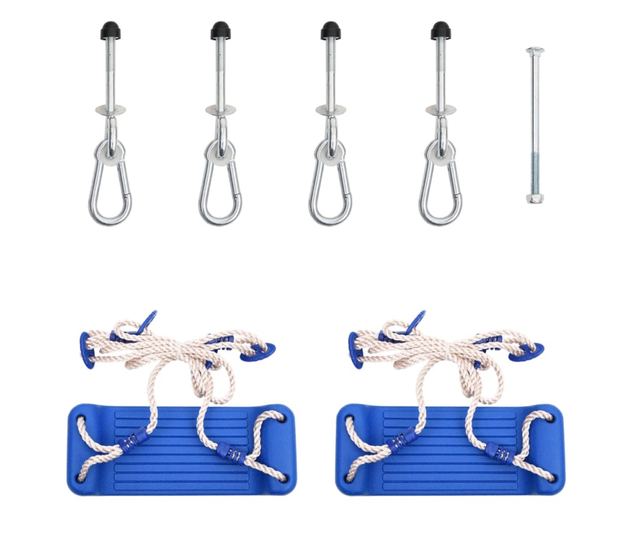 2 db kék polietilén hinta kötéllel 37 x 15 cm