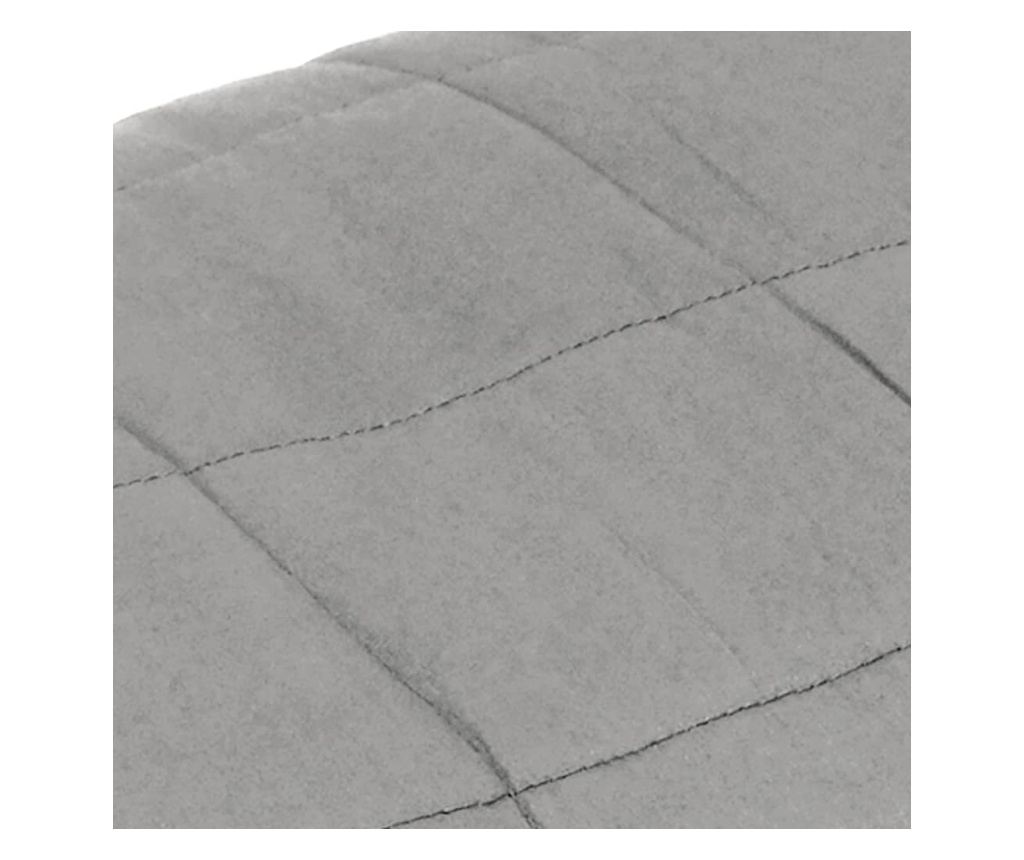 Prešívaná prikrývka s výplňou, sivá, 152x203 cm, 11 kg, textil - 4