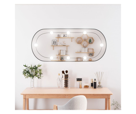 Oglindă de perete cu lumini LED 40x90 cm oval sticlă