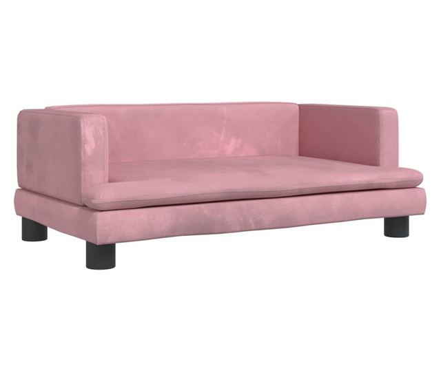 Dječja sofa, ružičasta, 80x45x30 cm, baršun