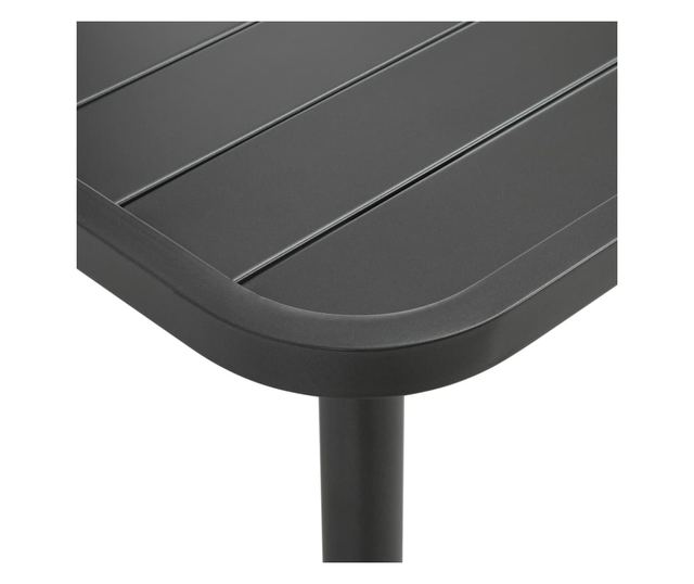 Set bistro namještaja, 3 dijela, tamno siva, čelik