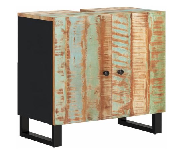 Σετ Επίπλων Μπάνιου, 5 Τεμαχίων, Μασίφ Ανακυκλωμένο Ξύλο