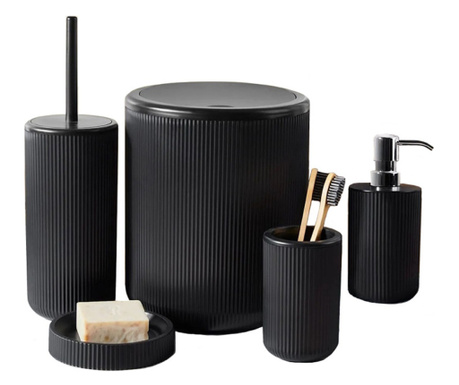 Kosova 196RWE3327 set baie, 5 piese, design elegant, material inoxidabil, fara BPA, negru