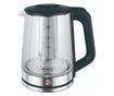 Fierbător electric cu filtru de ceai Rosberg R51230R, Iluminat, 1500W, 2L, Sticla, Argintiu