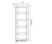 Dulap cu o Usa si 4 Polite, 200X45X45 cm, Culoare Alb din Pal de 18mm