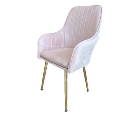 Стилен стол в розов цвят, 38x41x95h см