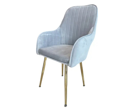 Стилен стол в сив цвят, 38x41x95h см