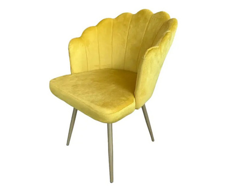 Стол, жълт цвят, 51x80h см