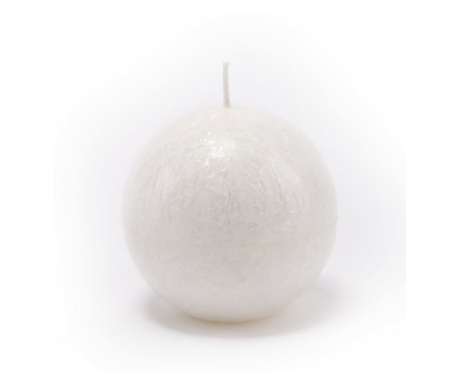 Lumanare parfumata, Sfera diametru 6,5 cm, Alb, Guava