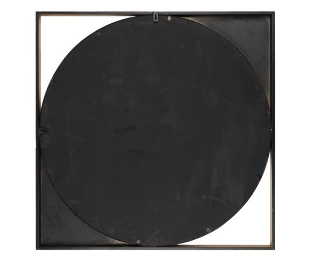 Oglinda decorativa Mond M, patrata, rama aurie periat, 66x66cm