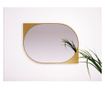 Oglinda decorativa Mond L, asimetrica, rama aurie periat, 91.5x61.5cm
