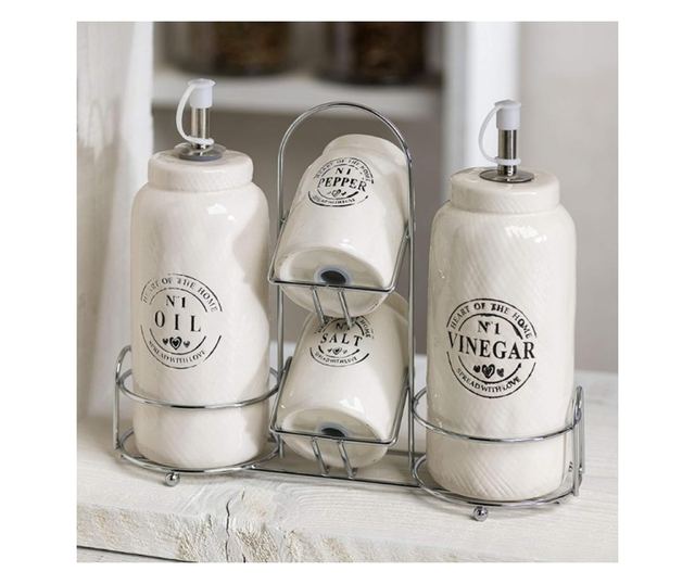 Dolce Casa Countryside Комплект от 4 части за зехтин, керамика